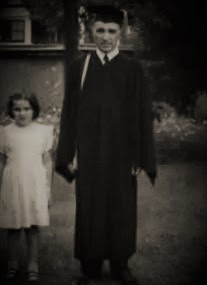 1954, Master's Degree graduation ceremony (my mother is the child pictured here)